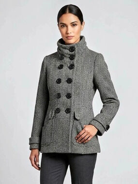by louie louie Vintage Glamour Houndstooth Pea Coat
